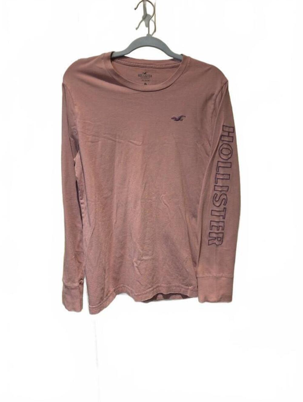 Hollister Women’s Long Sleeve Cotton Pullover Stretch Dusty Mauve Graphic Top M